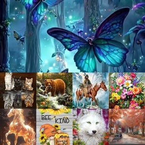 One 5D DIY Full Drill Diamond Painting Kit Do it yourself decor picture-craft